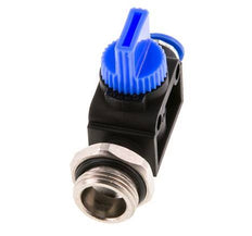 Válvula manual de cierre de 3/2 vías de 6 mm - G3/8'' Plástico/Latón Ventilación del lado del tubo
