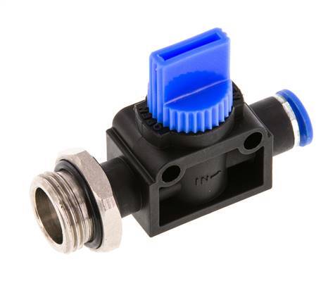 Válvula manual de cierre de 3/2 vías de 6 mm - G3/8'' Plástico/Latón Ventilación del lado del tubo