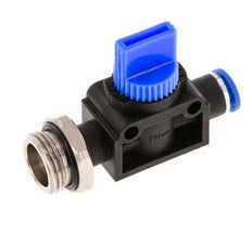 Válvula manual de cierre de 3/2 vías de 6 mm - G3/8'' Plástico/Latón Ventilación del lado del tubo