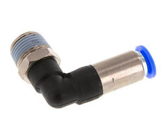 Racor rápido 8mm y R3/8'' Codo autoblocante macho Latón/PBT 0-10bar (0-145psi)