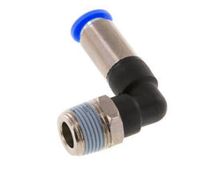 Racor rápido 8mm y R3/8'' Codo autoblocante macho Latón/PBT 0-10bar (0-145psi)