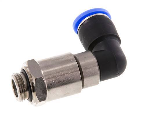 Codo de 12 mm y G3/8'' Junta giratoria rápida Rosca macho níquel-latón/PBT NBR Giratorio