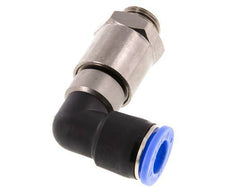 Codo de 12 mm y G3/8'' Junta giratoria rápida Rosca macho níquel-latón/PBT NBR Giratorio