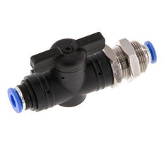 Válvula de bola recta de 2 vías 6 mm de plástico/latón