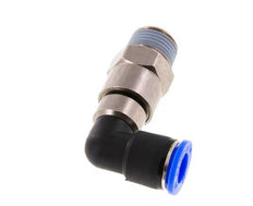 Codo de 12mm y R1/2'' Junta giratoria rápida Rosca macho Niquelada Latón/PBT NBR Giratorio