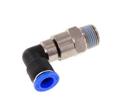 Codo de 12mm y R1/2'' Junta giratoria rápida Rosca macho Niquelada Latón/PBT NBR Giratorio