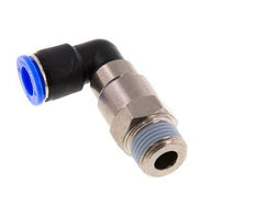 Codo de 12mm y R1/2'' Junta giratoria rápida Rosca macho Niquelada Latón/PBT NBR Giratorio