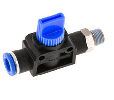 Válvula manual de cierre de 3/2 vías de 8 mm - R1/8'' Plástico/Latón Válvula lateral del tubo