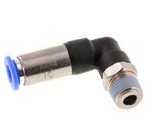 Racor de 8mm y R1/4'' Codo autoblocante macho Latón/PBT 0-10bar (0-145psi)
