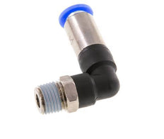 Racor de 8mm y R1/4'' Codo autoblocante macho Latón/PBT 0-10bar (0-145psi)