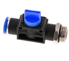 Válvula manual de cierre de 3/2 vías de 12 mm - G1/2'' Plástico/Latón Ventilación del lado del tubo