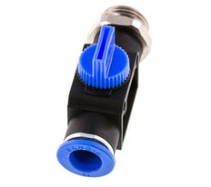 Válvula manual de cierre de 3/2 vías de 12 mm - G1/2'' Plástico/Latón Ventilación del lado del tubo