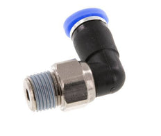 Codo de 4 mm y R1/8'' Junta giratoria con rosca macho latón niquelado/PBT NBR giratorio