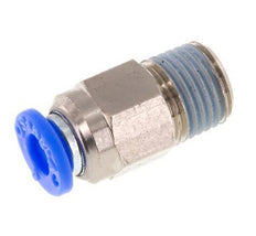 Racor rápido de 6 mm y R1/4'' macho con cierre automático de latón/PBT 0-10bar (0-145psi) [2 piezas]