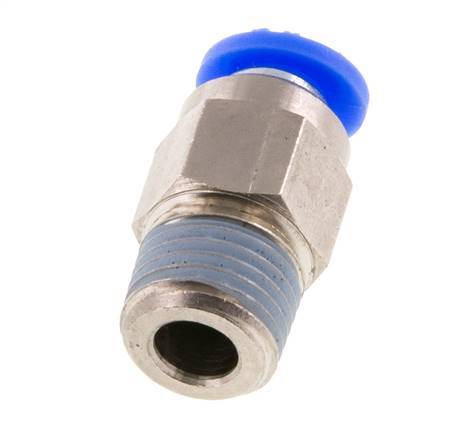 Racor rápido de 6 mm y R1/4'' macho con cierre automático de latón/PBT 0-10bar (0-145psi) [2 piezas]