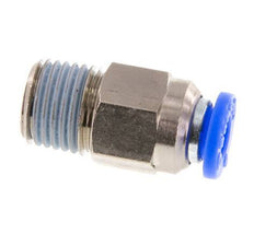 Racor rápido de 6 mm y R1/4'' macho con cierre automático de latón/PBT 0-10bar (0-145psi) [2 piezas]