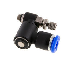Silenciador de control de flujo Meter-Out giratorio 6 mm - M5 Brass/PA 66