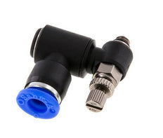 Silenciador de control de flujo Meter-Out giratorio 6 mm - M5 Brass/PA 66