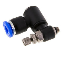 Silenciador de control de flujo Meter-Out giratorio 6 mm - M5 Brass/PA 66