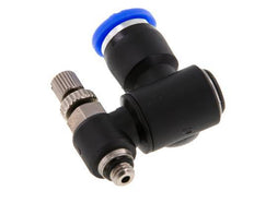 Silenciador de control de flujo Meter-Out giratorio 6 mm - M5 Brass/PA 66