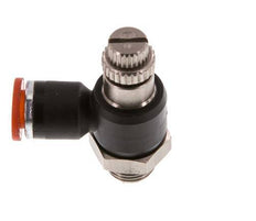 Silenciador de control de flujo Codo de entrada al medidor 6 mm - G1/8'' Latón/PA 66