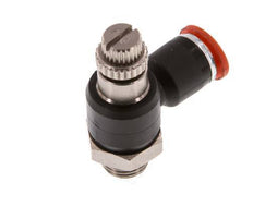 Silenciador de control de flujo Codo de entrada al medidor 6 mm - G1/8'' Latón/PA 66
