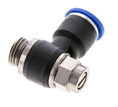 Codo de salida del silenciador de control de flujo 10 mm - G1/4'' Latón/PA 66 Tornillo ranurado