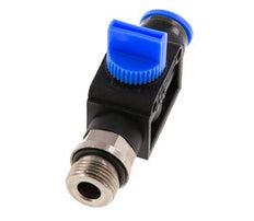 Válvula manual de cierre de 3/2 vías 10 mm - G3/8'' Plástico/Latón Ventilación por el lado de la rosca
