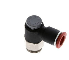 Válvula de control de flujo Codo de entrada de medidor 12 mm - G1/2'' Latón/PA 66 Tuerca de seguridad