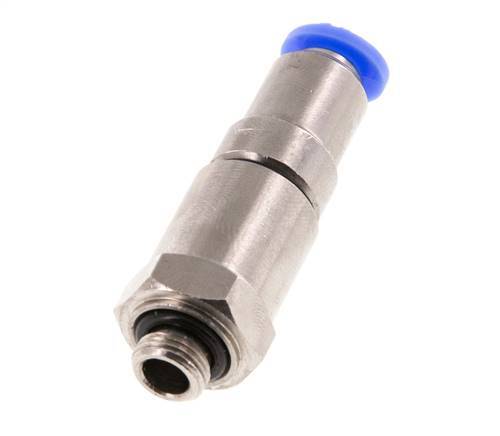 Junta giratoria rápida de 6mm y G1/8'' Roscas macho de latón niquelado/PBT NBR Giratorio