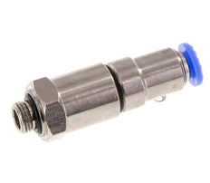 Junta giratoria rápida de 6mm y G1/8'' Roscas macho de latón niquelado/PBT NBR Giratorio