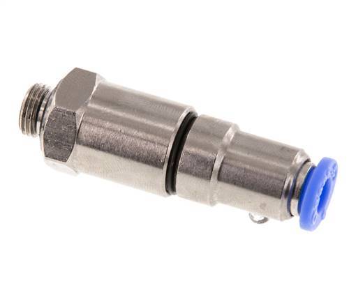 Junta giratoria rápida de 6mm y G1/8'' Roscas macho de latón niquelado/PBT NBR Giratorio