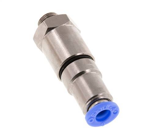 Junta giratoria rápida de 6mm y G1/8'' Roscas macho de latón niquelado/PBT NBR Giratorio