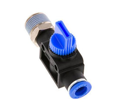 Válvula manual de cierre de 3/2 vías de 8 mm - R3/8'' Plástico/Latón Ventilación del lado del tubo