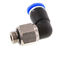 Codo de 6mm y G1/8'' Junta giratoria con rosca macho latón niquelado/PBT NBR giratorio