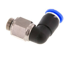 Codo de 6mm y G1/8'' Junta giratoria con rosca macho latón niquelado/PBT NBR giratorio