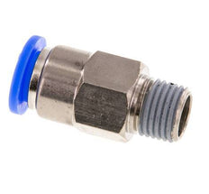 Racor rápido de 10 mm y R1/4'' macho con cierre automático de latón/PBT 0-10bar (0-145psi)