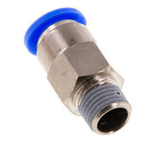 Racor rápido de 10 mm y R1/4'' macho con cierre automático de latón/PBT 0-10bar (0-145psi)