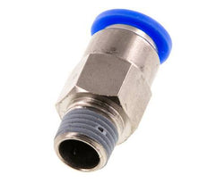 Racor rápido de 10 mm y R1/4'' macho con cierre automático de latón/PBT 0-10bar (0-145psi)