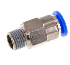 Racor rápido de 10 mm y R1/4'' macho con cierre automático de latón/PBT 0-10bar (0-145psi)