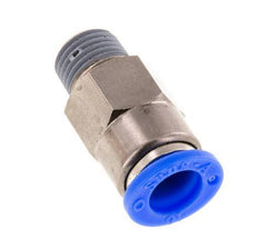 Racor rápido de 10 mm y R1/4'' macho con cierre automático de latón/PBT 0-10bar (0-145psi)
