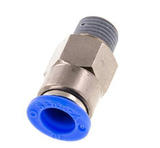 Racor rápido de 10 mm y R1/4'' macho con cierre automático de latón/PBT 0-10bar (0-145psi)