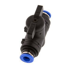 Válvula de bola recta de 2 vías 6 mm plástico/latón