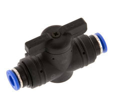 Válvula de bola recta de 2 vías 6 mm plástico/latón