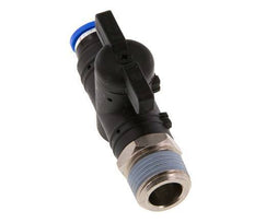 Válvula de bola recta de 2 vías 8 mm - R3/8'' Plástico/Latón