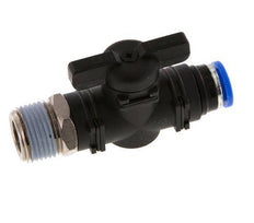 Válvula de bola recta de 2 vías 8 mm - R3/8'' Plástico/Latón