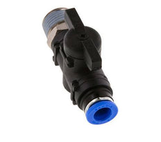 Válvula de bola recta de 2 vías 8 mm - R3/8'' Plástico/Latón