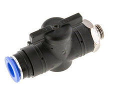 Válvula de bola recta de 2 vías 12 mm - G1/4'' Plástico/Latón