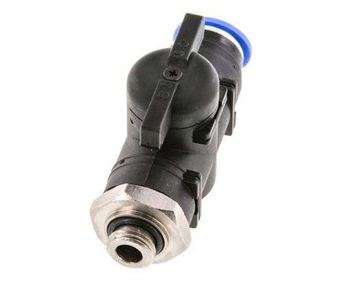 Válvula de bola recta de 2 vías 12 mm - G1/4'' Plástico/Latón