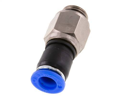 Junta giratoria de 8mm y G1/4'' Roscas macho de latón niquelado/PBT NBR Giratorio